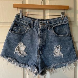 Vintage distressed high waisted shorts
